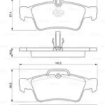 Колодки тормозные дисковые зад BOSCH