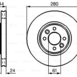Диск тормозной передний BOSCH