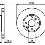 Диск тормозной передний BOSCH