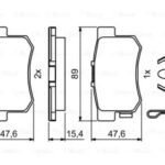 Колодки тормозные дисковые зад BOSCH