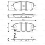 Колодки тормозные дисковые зад BOSCH 986495089