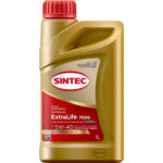 Масло моторное синтетическое ExtraLife 7000 5W40 API SN/CF ACEA A3/B4 1л SINTEC 600253