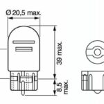 Лампа накаливания сигнальная W21/5W W3x16q Pure light 12V 21/5W картон 10шт цена за 1шт BOSCH 1987302252