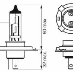 Лампа STANDARD H4 12V 60/55W 1987302041 BOSCH