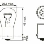 Лампа накаливания сигнальная P21W BA15s Pure light 12V 21W картон 10шт цена за 1шт BOSCH