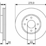 Диск тормозной BOSCH