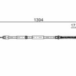 Трос стояночного тормоза VOLKSWAGEN Crafter прав./ BOSCH