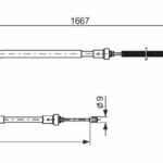 Трос стояночного тормоза BOSCH
