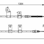 Трос тормозной левый Chevrolet Aveo  Kalos BOSCH