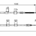 Трос ручного тормоза правый BOSCH
