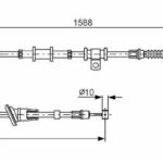 Трос ручного тормоза BOSCH