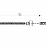Трос ручного тормоза FORD FIESTA 09- 162мм BOSCH