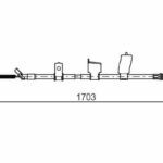 Трос ручного тормоза NISSAN QASHQAI 1703мм BOSCH 1987482338