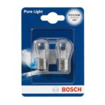 Лампа накаливания сигнальная P21/5W BAY15s Pure light 12V 21/5W Блистер 2шт BOSCH