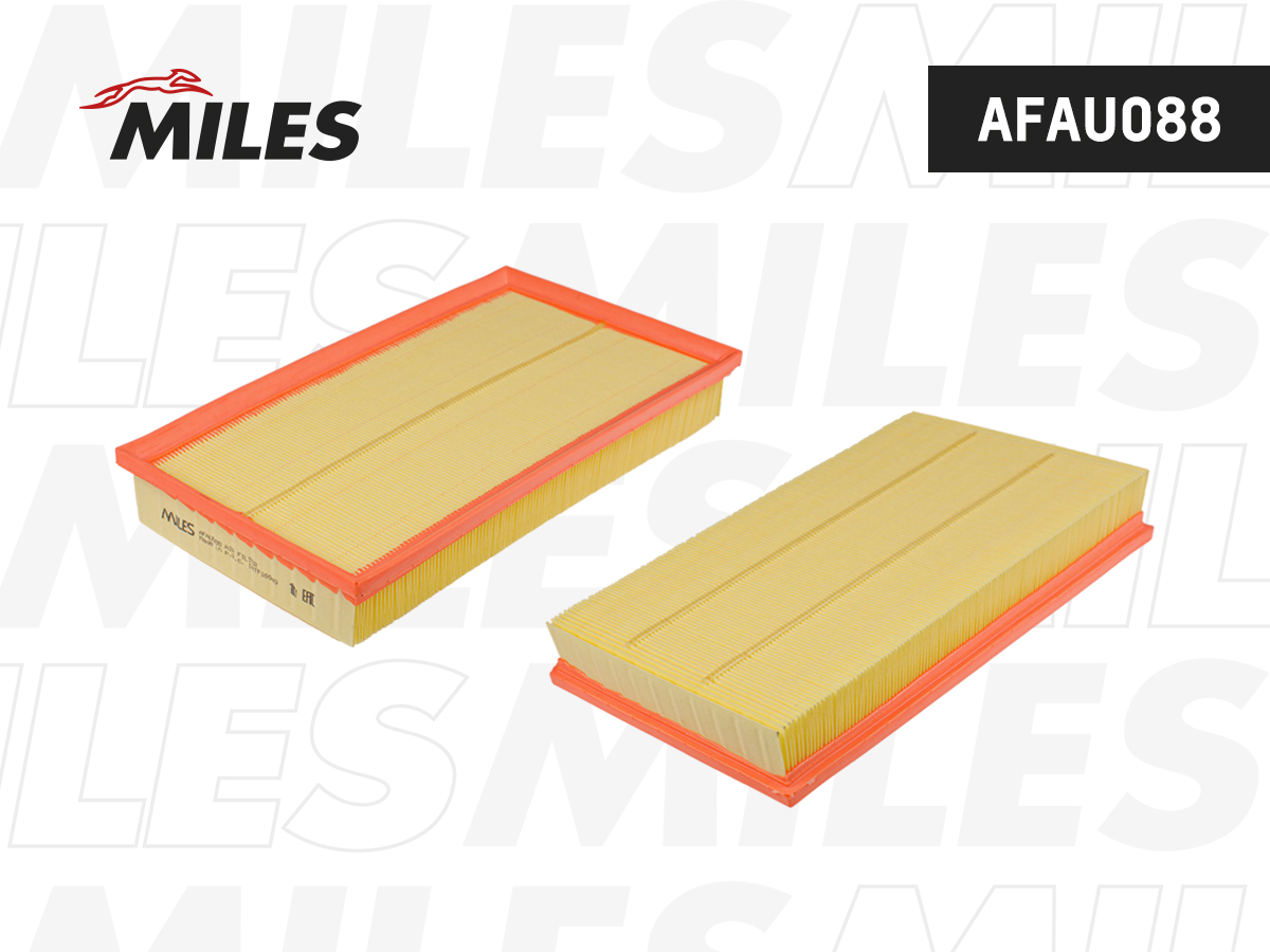 AFAU088-MILES Фильтр воздушный AUDI A3/VW GOLF/BORA/SKODA OCTAVIA 1.4-3.2 AFAU088 (FILTRON AP149/1, MANN C37153) AFAU088 MILES — изображение 1