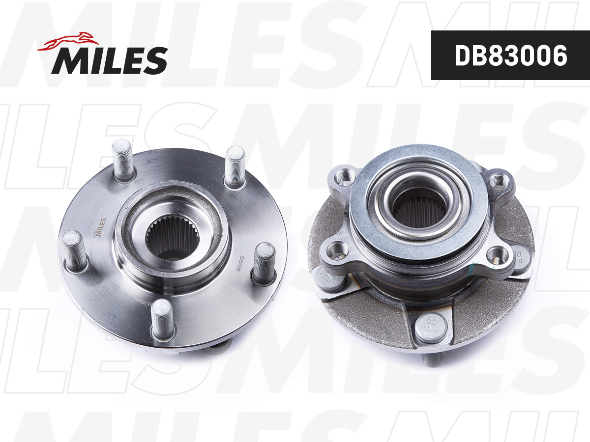 DB83006-MILES Ступица колеса передняя с подшипником NISSAN QASHQAI I/X-TRAIL/JUKE/RENAULT KOLEOS 07- (SKF VKBA6996) DB83006 MILES — изображение 1
