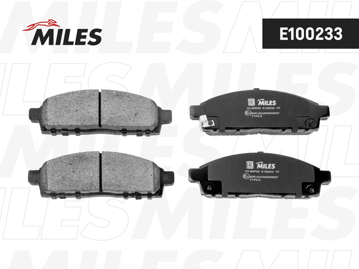E100233-MILES Колодки тормозные дисковые перед MILES E100233 — изображение 1