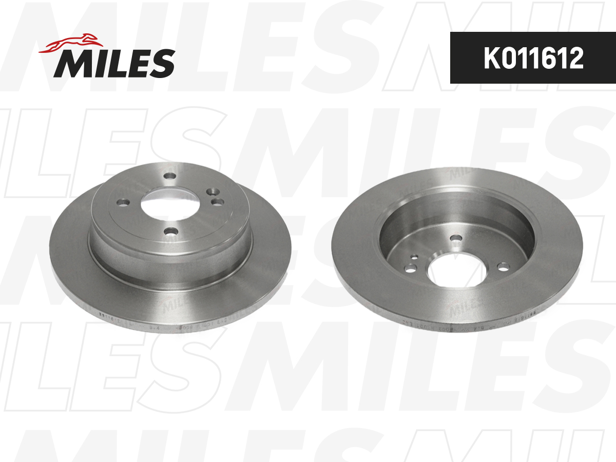 K011612-MILES Диск тормозной задний D262мм HYUNDAI SOLARIS/ KIA RIO III (TRW DF7928) K011612 MILES — изображение 1