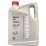 Масло моторное синтетическое 5W40 API SN/CF, ACEA A3/B4 5л NISSAN KE90090042