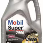 Масло моторное полусинтетическое Super 2000 Diesel x1 10W40 API CF ACEA A3/B3 4л MOBIL
