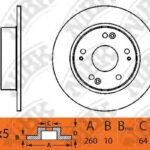 Диск тормозной HONDA ACCORD 2.0-2.4 03- задний RN1203 NIBK RN1203