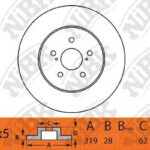 Диск тормозной TOYOTA LC J100 4.2-4.7 00-05/LEXUS LX470 02-07 задний RN1219 NIBK