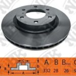 Диск тормозной MITSUBISHI PAJERO IV 07- передний D332мм RN1400 NIBK