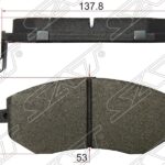 Колодки тормозные дисковые перед SAT