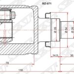 Шрус внутренний LH MAZDA 3 BL МКПП 1.6 SAT