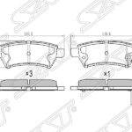 Колодки тормозные дисковые SAT