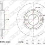 Диск тормозной перед HYUNDAI STAREX/H1 08- SAT