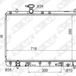 Радиатор SUZUKI AERIO/LIANA 1.3/1.5/1.6 01-04 нижн. патрубок слева SAT