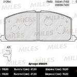 Колодки тормозные передние (без датчика) (Смесь Semi-Metallic) (TOYOTA CAMRY/CARINA/COROLLA 83-92) (TRW GDB3184) E100211 MILES