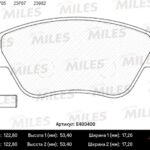 Колодки тормозные передние (без датчика + болты) (Смесь Low-Metallic) FIAT ALBEA 01-09 (TRW GDB1579) E400400 MILES