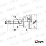 ШРУС наружный Fiat Albea RUS, Palio 96- (GKN 305754) GA20654 MILES