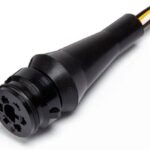 Разъем СЦАЗ-2-6-Р гнездовой к задним фонарям для а/м ГАЗель, КАМАЗ, МАЗ, с проводами L250mm в гофре CARGEN