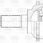 ШРУС для а/м Kia Spectra (00-) Ижевск 1.6i ABS44 (наруж.) (GO 0850) ECO TRIALLI