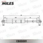 Упор газовый кр. багажника FORD FOCUS 04- MILES