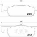 Колодки тормозные дисковые перед BREMBO