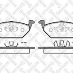 Колодки дисковые п. VW Golf 1.4/1.9SD 97-99, Skoda Octavia STELLOX