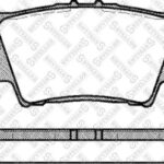 Колодки дисковые задние с антискрип. пластинами Toyota Rav 4 2.4/ STELLOX