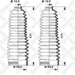пыльник рейки рулевой! Toyota Avensis (T25) 03> STELLOX