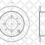 Диск тормозной задний Mitsubishi Galant 2.0-2.5D 91> STELLOX