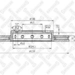 Диск тормозной передний Skoda Fabia, VW Polo 1.0-1.4/1.9TDi 99> STELLOX