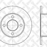 Диск тормозной задний Audi 80/90/100 1.6-1.9TD 86> STELLOX