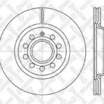 Диск тормозной передний Audi A3, Skoda Octavia, VW Golf 1.4-2.0T STELLOX