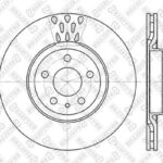 Диск тормозной передний Alfa Romeo 156/164 2.0-3.2 97> STELLOX