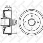 Барабан тормозной без ABS Renault Clio all 98> STELLOX