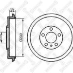 Барабан тормозной Skoda Octavia 1.6/1.9TDi/1.9SDi 96> STELLOX