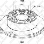 Диск торм. 1ШТ. задн. 289/84x22/84.5 8n-108-10.55 Iveco Daily 35-1 STELLOX